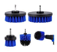 Ciusdkler 4 Piece Brosse Nettoyage Set, Brosse Rotative Nettoyage, 2''/3.5''/4''/5'' Brosse Perceuse for Baignoires, Bathroom Sink, Kitchen Sink (Bleue)