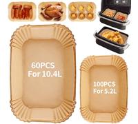 Ciusdkler Accessoires Air Fryer, Papier Cuisson Air Fryer Ninja 10,4l, Papier Sulfurisé Pour Air Fryer Cecotec 9000, Ninja Af500eu (160 Pcs)
