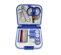 CIV Kit de couture de voyage - Ensemble complet pour réparations rapides, compact et portable (bleu)