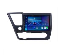 Civic 9 2013-2016 Android 14 9" Écran tactile Radio avec caméra frontale 1080p, enregistreur arrière 720p, navigation GPS, 8 cœurs, Wi-Fi 4G, Bluetooth, Mirror Link, 64 Go de stockage