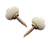 Civic industrie 99102664 Lot de 2 butoirs couleur laiton avec vis. Corps en zamak et bague amortisseur en élastomère. Diamètre 30mm, hauteur 22mm., Or