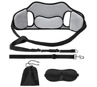 Civière de cou, dispositif de traction cou suspendu ergonomique rembourré avec trou d'oreille et dispositif décompression élastique réglable respirant pour les douleurs à la maison.