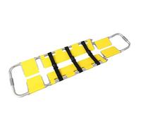Civière De Planche Vertébrale Pliante En Aluminium 82,6x17,3x2,3 Pouces, Arrière Divisée, Portable For Les Patients Souffrant Lésions Ou Fractures La Colonne