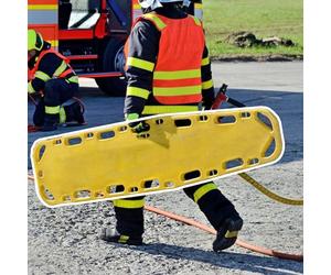 Civière de Pompier avec Planche Dorsale Flottante réglable pour Les secouristes et Panneau Dorsal moulé Monobloc pour Les Situations d'urgence.