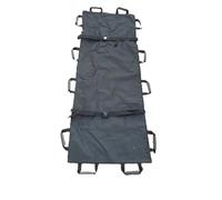 Civière de premiers secours réglable et portable, support souple d'urgence en toile épaisse for patients âgés paralysés pour les hôpitaux, les installations sportives et(Black Thicken 1.8M)
