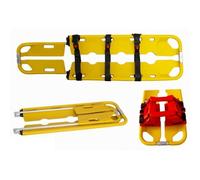Civière d'urgence pliable en plastique avec dispositif d'immobilisation de tête, longueur réglable de 160 à 210 cm, léger, capacité de charge de 159 kg, pour le transport des patients