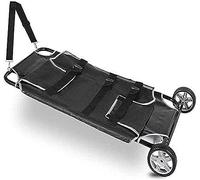 Civière d'urgence Pliante, Civière Portable Civière Animale 48x26 Pouces Chariot for Animaux De Compagnie Avec Roues Capacité Max 250lbs Noir 1203