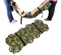 Civière Médicale Brancard Pliable À 12 Poignées, Unité De Transport Domestique, Brancard Simple Dossier Souple Pour Les Urgences, Pour Hôpitaux, Cliniques, Domiciles, Installations Sportives(Green)