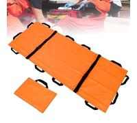 Civière Médicale Brancard Pliable À 12 Poignées, Unité De Transport Domestique, Brancard Simple Dossier Souple Pour Les Urgences, Pour Hôpitaux, Cliniques, Domiciles, Installations Sportives(Orange)