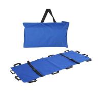Civière Médicale Brancard Pliable À 12 Poignées, Unité De Transport Domestique, Brancard Simple Dossier Souple Pour Les Urgences, Pour Hôpitaux, Cliniques, Domiciles, Installations Sportives(Blue)
