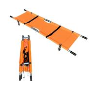 Civière Médicale Portative En Acier Inoxydable, Civière Pliante À Deux Volets For Secours D'urgence, Monte Et Descend Les Escaliers, Équipement D'ambulance(Orange)