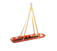 Civière panier, civière d'urgence en acier inoxydable, civière panier suspendue, capacité de 600 livres, couleur orange