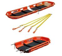 Civière-panier d'urgence aérienne en PE, civière-panier de sauvetage pour ambulance et hélicoptère avec sangle spéciale, civière robuste, portable et démontable pour les opérations de sauvetage