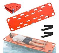 Civière pliable avec sangles de panneau arrière, design flottant dans l'eau d'urgence, panneau de transfert de sauvetage portable pour les situations d'urgence