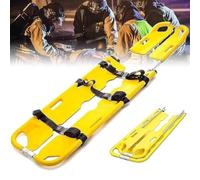 Civière pliable portable avec 3 sangles - Capacité de charge de 158,8 kg - En polyéthylène solide - Pour ambulances et sauvetage incendie