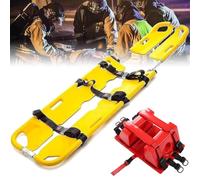 Civière pliable portable avec 3 sangles - Capacité de charge de 158,8 kg - En polyéthylène solide - Pour ambulances et sauvetage incendie