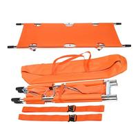Civière pliante for les urgences médicales, civière médicale d'urgence de voyage portable en alliage d'aluminium de haute qualité for le transport des patients, civière pliante (vert)(Orange Beacon)
