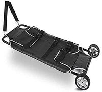 Civière Portable Civière Animale 48x26 Pouces Chariot Pour Animaux De Compagnie Avec Roues Capacité Max 250lbs Noir 1203