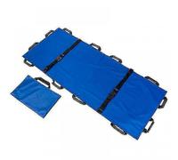 Civière portable, souple et étanche, 12 poignées, pliable, pour secours d'urgence, pour hôpitaux, salles de sport, ambulances (bleu)