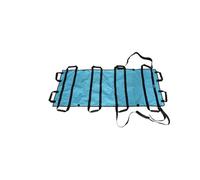 Civière souple Ceinture mobile de transfert for patients âgés, plaque souple for civière, poignée renforcée, ceinture assistée pliable(Blue- with shoulder strap)