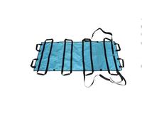 Civière souple Coussin de transfert patient, civière mobile sauvetage d'urgence, coussin positionnement mobilité assistée for personnes âgées handicapées, imperméable(Blue- with shoulder strap)