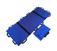 Civière Souple D'urgence Médicale Civière Pliable Et Portable Pouvant Supporter 90 Kg/198 Lb Avec Sangles Fixes Poignées Renforcées Et Sac Main Adaptée Aux Hôpitaux Cliniques Et Familles(Blue)