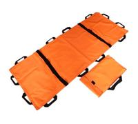 Civière Souple D'urgence Médicale Civière Pliable Et Portable Pouvant Supporter 90 Kg/198 Lb Avec Sangles Fixes Poignées Renforcées Et Sac Main Adaptée Aux Hôpitaux Cliniques Et Familles(Orange)