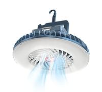 Civikyle Lampe de camping LED avec ventilateur Rechargeable USB, Ventilateur de camping avec lumière, Tente lampe Lanterne Powerbank Accessoires de camping