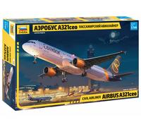 Civil Airliner Airbus A321ceo 1:144 Plastique Model Kit Zvezda