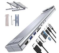 Civilized 8-in-1 USB-C Laptop Stand, Miracle/Civilized 8-in-1 USB-C Laptop Stand, with 4K HDMI, 2 USB 3.0, Pd 100w, Universal for Offices, Corporate Desks, Cafes (1PCS)