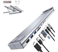 Civilized 8-in-1 USB-C Laptop Stand, Upliftjoys 8-in-1 USB-C Laptop Stand, Adjustable Ergonomic Riser with 4K HDMI, 2 USB 3.0, Pd 100w, Universal for Home Offices, Corporate Desks, and Cafes (8-in-1)