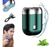 Civilizek Shaver,Mini Dual-Head Electric Shavers,Upgrade Pocket Shaver,Mini Portable Electric Shavers for Men,Wet & Dry Use,for Home, Travel (Green)