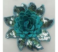 CIVIOOH 1 à 6 pièces de Dentelle à Paillettes, Broderie de Fleurs 3D, Patchs de Dentelle à Coudre, pour Robe de mariée, vêtements de poupée, décoration, Fournitures de Couture, 8CM