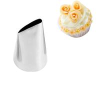 CIVIOOH 1 Douille à pâtisserie en Forme de pétale de Rose en Acier Inoxydable pour décoration de confiserie, glaçage, Fondant, gâteau, Outil de Cuisson