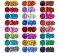 CIVIOOH 24 Couleurs/Ensemble Poudre à Ongles à Paillettes holographiques épaisses, Paillettes Laser, Paillettes hexagonales