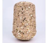 CIVIOOH Fil de Coton à Tricoter à la Main, 500 g/1 300 m, 3 mm + 6 mm, Paillettes, pour Femme, Pull, Chapeau, écharpe