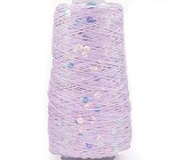 CIVIOOH Fil de Coton à Tricoter à la Main, 500 g/1 300 m, 3 mm + 6 mm, Paillettes, pour Femme, Pull, Chapeau, écharpe