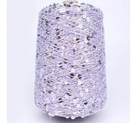 CIVIOOH Fil de Coton à Tricoter à la Main, 500 g/1 300 m, 3 mm + 6 mm, Paillettes, pour Femme, Pull, Chapeau, écharpe
