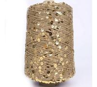 CIVIOOH Fil de Coton à Tricoter à la Main, 500 g/1 300 m, 3 mm + 6 mm, Paillettes, pour Femme, Pull, Chapeau, écharpe
