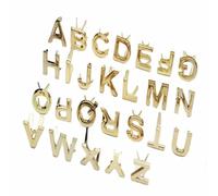 CIVIOOH Rivets métalliques avec 26 lettres anglaises, goujons à griffes pour sacs, vêtements, chapeaux, décor en cuir, Alphabets, artisanat fait à la main, 5 pièces