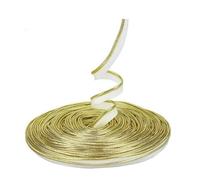 CIVIOOH Ruban de Biais passepoilé doré de 35 m, 1/2 Pouce, avec Cordon passepoilé, Ruban de Garniture passepoilé avec Polyester métallisé Artisanal