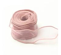 CIVIOOH Ruban Mousseline Queue de Poisson 40 mm, Ruban Organza à Bords ondulés, 10 Yards (9,14 m) pour Loisirs créatifs, Bouquets, emballages Cadeaux, décorations de Mariage, Accessoires de Couture.