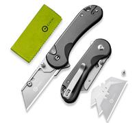 CIVIVI Cutter Knife, Elementum Folding Utility Knife with 3Pcs Extra Razor Blades C23039B-4