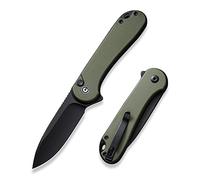 CIVIVI Elementum II Folding Pocket Knife with 7.51CM Nitro-V Blade & Green G-10 Handle, Outdoor Knife with Clip