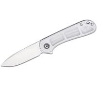 CIVIVI Elementum Manche en Lexan Transparent Poli Lame en D2 Finition Satinée Liner Lock C907A-7