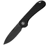 Civivi Elementum Slip Joint Manche G10 Noir, Lame 14C28N Black Stonewashed