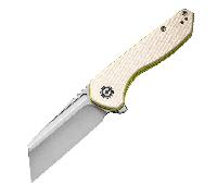 CIVIVI ExOne Manche en G10 IvoireLame en Nitro-V Finition SatinéeVerrouillage Liner C23036-2