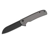 CIVIVI Manche en aluminium gris Lame en 14C28N lavée à la pierre noire avec verrouillage par bouton