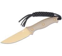 CIVIVI Manche Tan G10 Desert Tan Lame Nitro-V Stonewashed Avec 1PC Lanière Noire, Étui Kydex Noir
