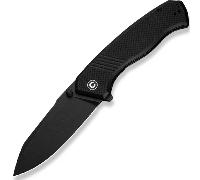Civivi Placoid CIVIVI Manche G10 Noir Grossier Lame 14C28N Noir Lavé à la Pierre